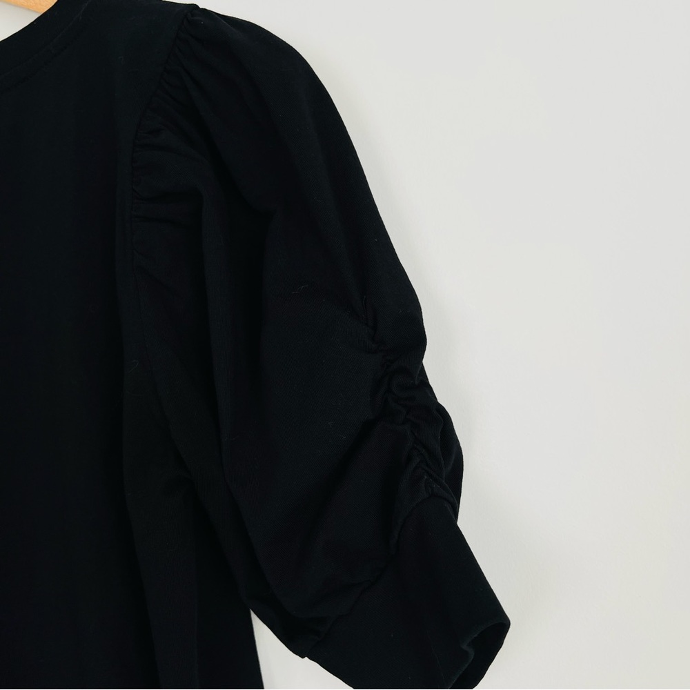 Frame Frankie Puff Sleeve Tee in black - Picture 12 of 15